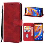Leather Phone Case For Tecno Spark 4(Red)