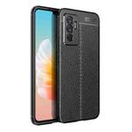 For vivo S10e Litchi Texture TPU Shockproof Phone Case(Black)