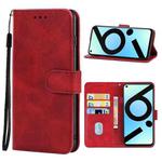 For OPPO Realme 6i India Leather Phone Case(Red)