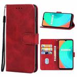 For OPPO Realme C11 2021 Leather Phone Case(Red)