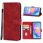For OPPO Realme Q2 Leather Phone Case(Red)