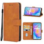 For OPPO Realme Q2 Leather Phone Case(Brown)