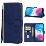 Leather Phone Case For Alcatel 3X (2020)(Blue)