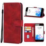 Leather Phone Case For Meizu M5c(Red)