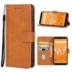 Leather Phone Case For Wiko Sunny3 Plus(Brown)