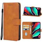 Leather Phone Case For Wiko View3 Pro(Brown)