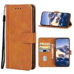 Leather Phone Case For Nokia 8 V 5G UW(Brown)