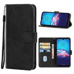 Leather Phone Case For Motorola Moto E6i(Black)