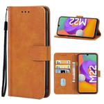 For Samsung Galaxy M22 / A22 4G Leather Phone Case(Brown)