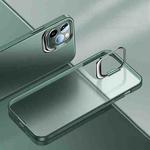 Metal Lens Cover Holder Phone Case For iPhone 13 mini(Green)