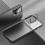 Metal Lens Cover Holder Phone Case For iPhone 13 Pro Max(Black)