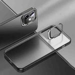 Metal Lens Cover Holder Phone Case For iPhone 12 mini(Black)