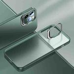Metal Lens Cover Holder Phone Case For iPhone 12 / 12 Pro(Green)