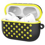 For AirPods Pro Hole Style Silicone Wireless Earphone Protective Case(Black Yellow)