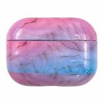 For AirPods Pro 3 Marble Water Sticker Wireless Earphone Protective Case(Pink Blue)
