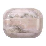 For AirPods Pro 3 Marble Water Sticker Wireless Earphone Protective Case(Light Pink)