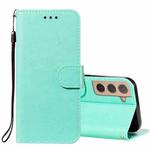 For Samsung Galaxy S22+ 5G Solid Color Leather Phone Case with Holder & Card Slots & Wallet & Lanyard(Green)