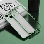 For iPhone 13 mini Electroplated Frosted Phone Case (Green)