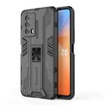 For vivo iQOO Z5 5G Supersonic PC + TPU Shock-proof Phone Case with Holder(Black)