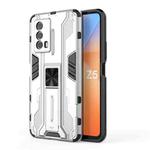 For vivo iQOO Z5 5G Supersonic PC + TPU Shock-proof Phone Case with Holder(White)