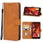 Leather Phone Case For DOOGEE S96 Pro(Brown)