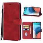 Leather Phone Case For Lenovo K13 / Motorola Moto E7 Power 4G & E7i Power(Red)