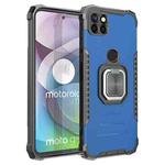 For Motorola Moto G 5G / One 5G Ace Fierce Warrior Series Armor Aluminum Alloy + TPU Phone Case with Ring Holder(Blue)