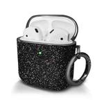 Electroplating Glitter Powder Wireless Earphone Protective Case For AirPods 1 / 2(Black)