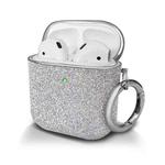 Electroplating Glitter Powder Wireless Earphone Protective Case For AirPods 1 / 2(Silver)