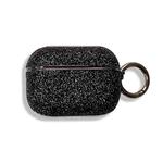 Electroplating Glitter Powder Wireless Earphone Protective Case For AirPods Pro(Black)