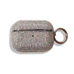 Electroplating Glitter Powder Wireless Earphone Protective Case For AirPods Pro(Silver)