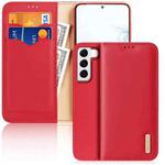 For Samsung Galaxy S22 5G DUX DUCIS Hivo Series Cowhide Texture Leather Phone Case(Red)