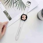 For Samsung Galaxy Watch4 40mm / 44mm Double-sided Leather Strap Watch Band(White)