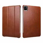 ICARER Smart Ultra-thin Tablet Protective Leather Case For iPad mini 5(Brown)