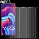 50 PCS 0.26mm 9H 2.5D Tempered Glass Film For vivo Y73 2021