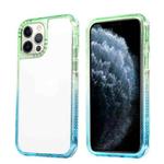 Gradient PC Phone Case For iPhone 13(Green Sky Blue)