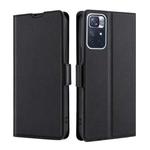 For Xiaomi Redmi Note 11 Ultra-thin Voltage Side Buckle Horizontal Flip Leather Phone Case with Holder & Card Slot(Black)