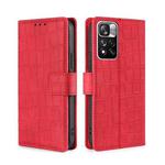 For Xiaomi Redmi Note 11 Pro Skin Feel Crocodile Texture Magnetic Clasp Horizontal Flip Leather Phone Case with Holder & Card Slots & Wallet(Red)