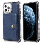 For iPhone 11 Pro Max Wallet Card Shockproof Phone Case (Blue)