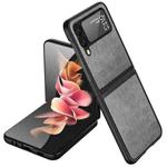 For Samsung Galaxy Z Flip3 5G Crocodile Texture Ultra-thin Folding Phone Case(Grey)
