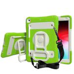 Silicone + PC Tablet Case with Lanyard & Pen slot & Holder For iPad 10.2 2021 / 2020 / 2019 & Air 3 / iPad Pro 10.5(Fluorescent Green)