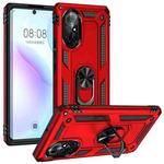 For Huawei nova 8 Shockproof TPU + PC Phone Case with 360 Degree Rotating Holder(Red)