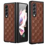 For Samsung Galaxy Z Fold3 5G Soft Micorofiber PU Folding Phone Case(Brown)