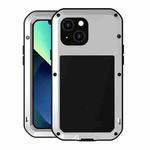 For iPhone 13 mini LOVE MEI Metal Shockproof Life Waterproof Dustproof Protective Phone Case (Silver)
