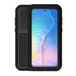 For Huawei P50 LOVE MEI Metal Shockproof Waterproof Dustproof Protective Phone Case with Glass(Black)