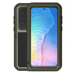 For Huawei P50 LOVE MEI Metal Shockproof Waterproof Dustproof Protective Phone Case with Glass(Green)