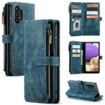 For Samsung Galaxy A32 5G CaseMe-C30 Multifunctional Horizontal Flip PU + TPU Phone Case(Blue)