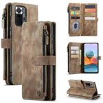 For Xiaomi Redmi Note 10 Pro 4G / Redmi Note 10 Pro Max CaseMe-C30 Multifunctional Horizontal Flip PU + TPU Phone Case(Brown)