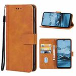 Leather Phone Case For Nokia C20 Plus(Brown)