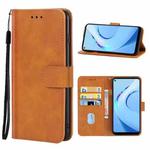 Leather Phone Case For Oukitel C21 Pro(Brown)